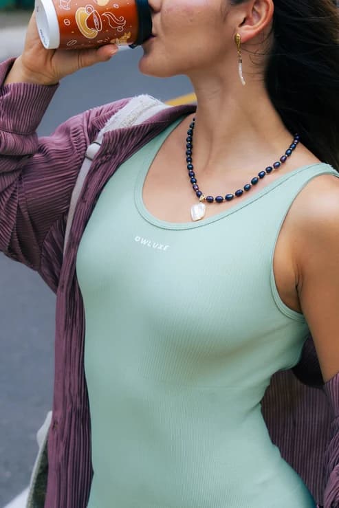 Enterizo Deportivo Mujer Sin Espalda — Matcha | Her Silhouette by Owluxe